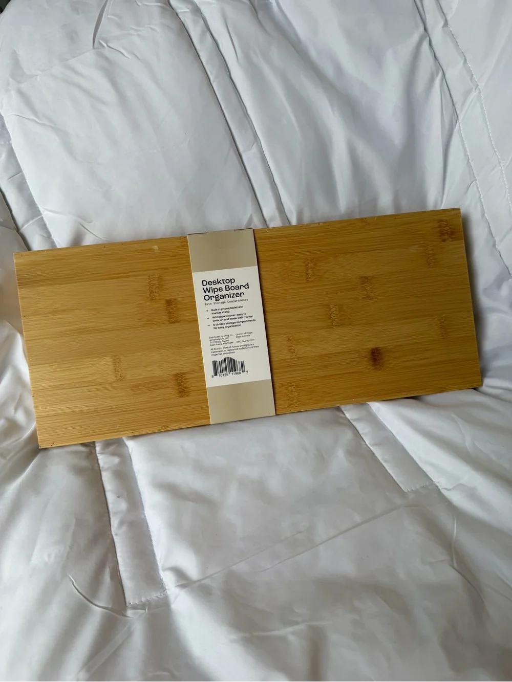 Wood Frame Desktop Whiteboard Organizer - Natural From Target
